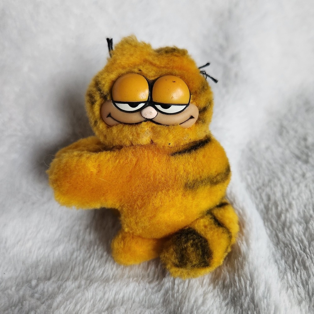 Dakin Garfield Vintage 1981 Pencil Clip-On Stuffed Animal Plush Toy 3.5"